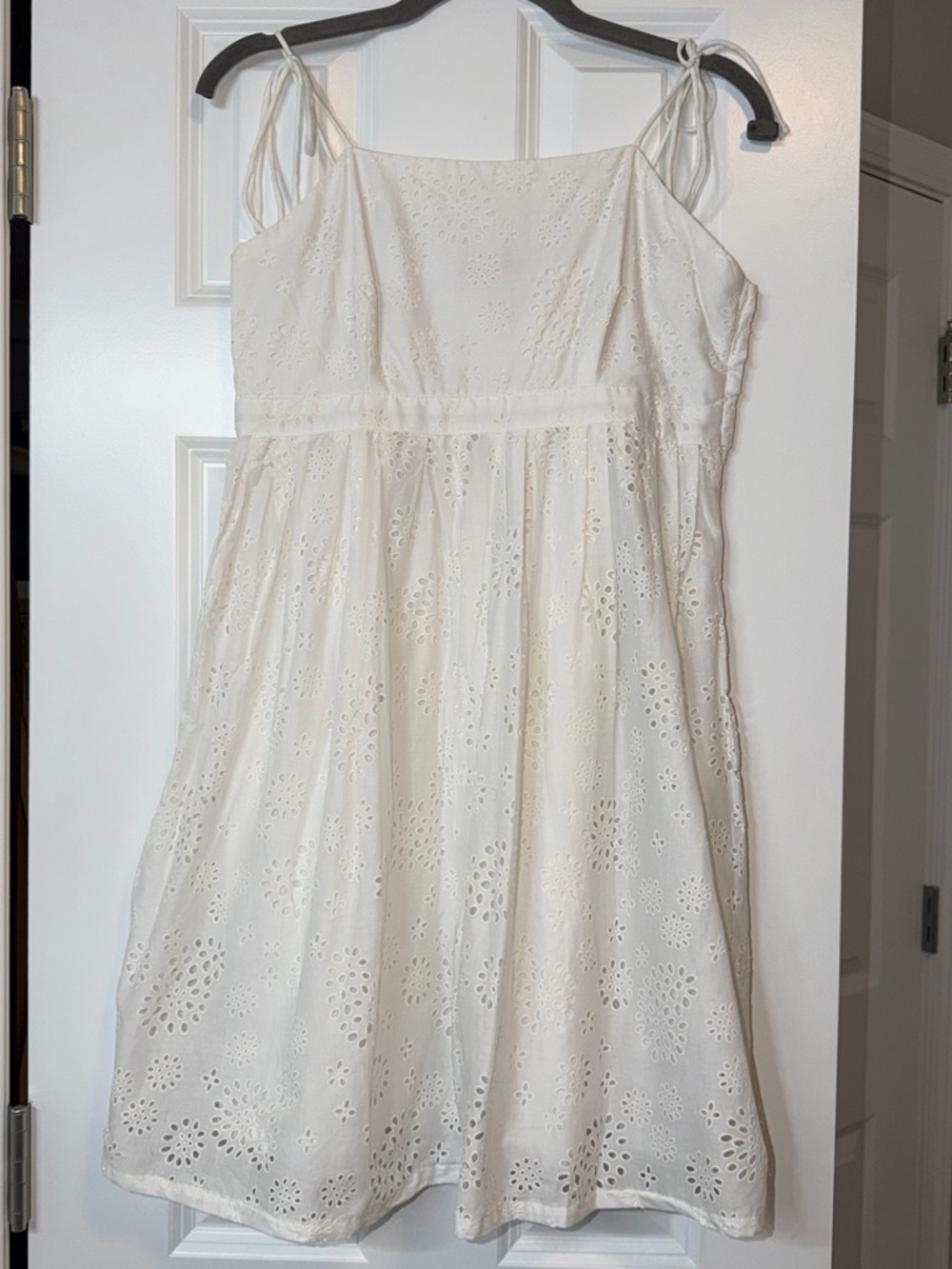 mark. White Eyelet Tie-Shoulder Sundress